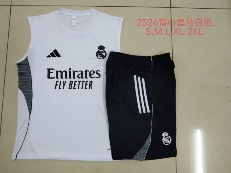 Thailand Quality(AAA) 24/25 Real Madrid White Soccer Training Sets 07