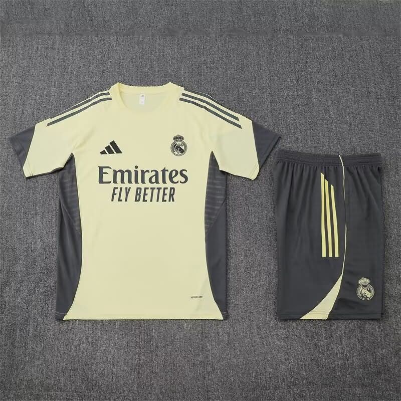 Thailand Quality(AAA) 24/25 Real Madrid Yellow Soccer Training Sets
