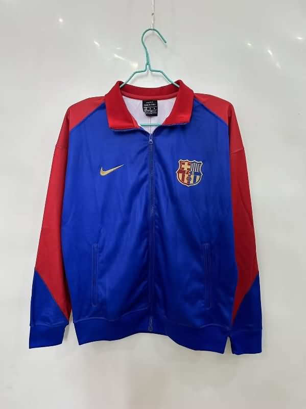 Thailand Quality(AAA) 24/25 Barcelona Blue Soccer Windbreaker 03