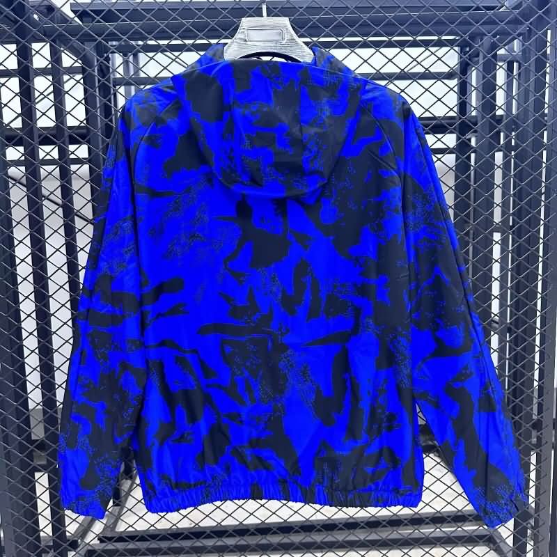 Thailand Quality(AAA) 24/25 Barcelona Blue Soccer Windbreaker 04