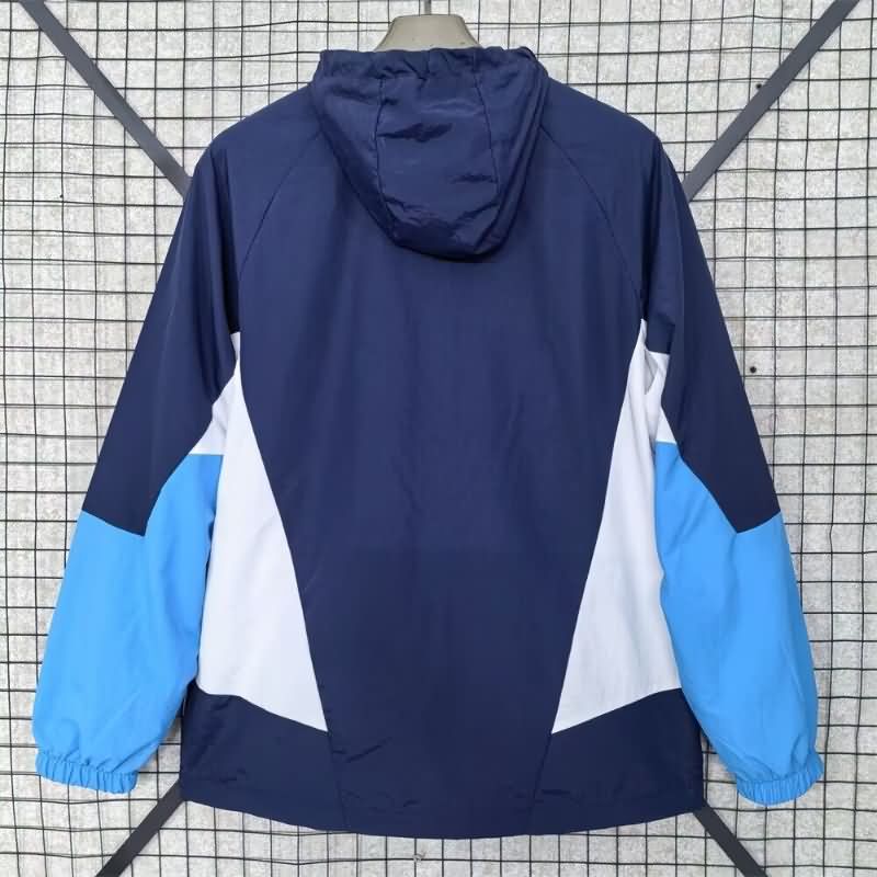 Thailand Quality(AAA) 24/25 Barcelona Dark Blue Soccer Windbreaker 03