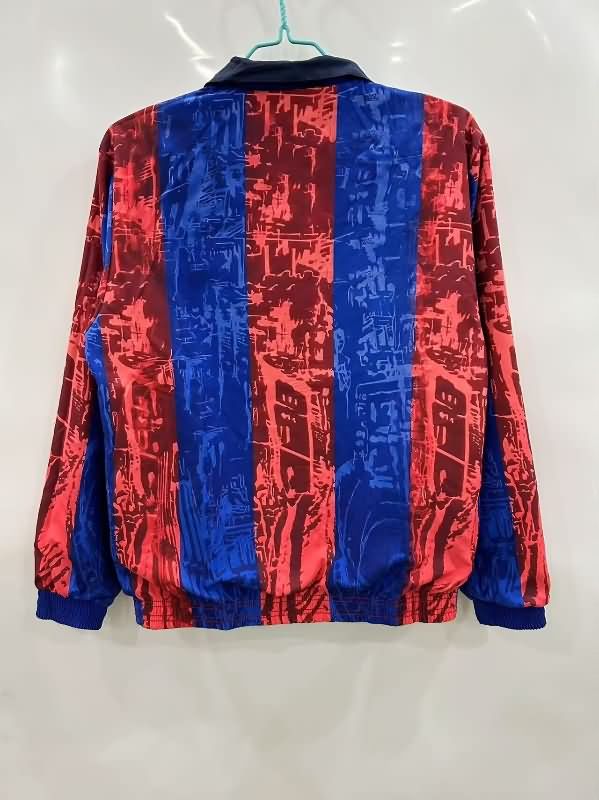 Thailand Quality(AAA) 24/25 Barcelona Red Dark Blue Reversible Soccer Windbreaker