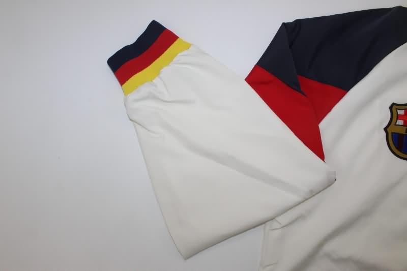 Thailand Quality(AAA) 24/25 Barcelona White Soccer Windbreaker