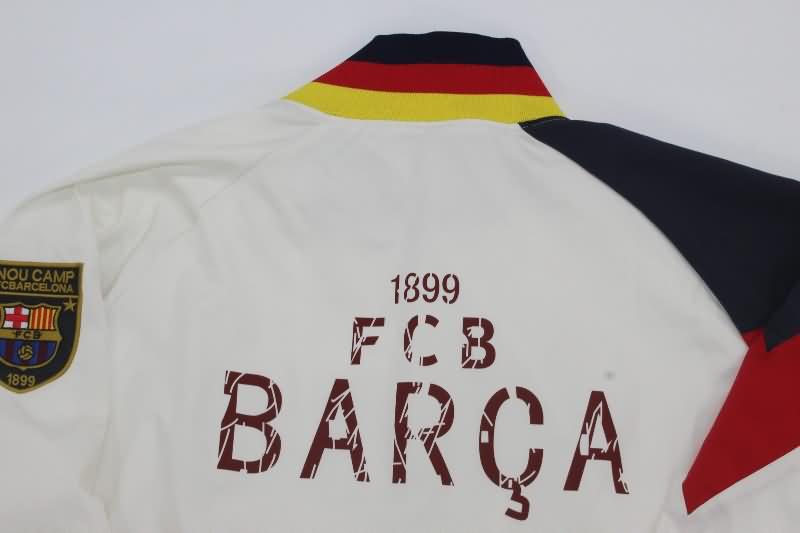 Thailand Quality(AAA) 24/25 Barcelona White Soccer Windbreaker