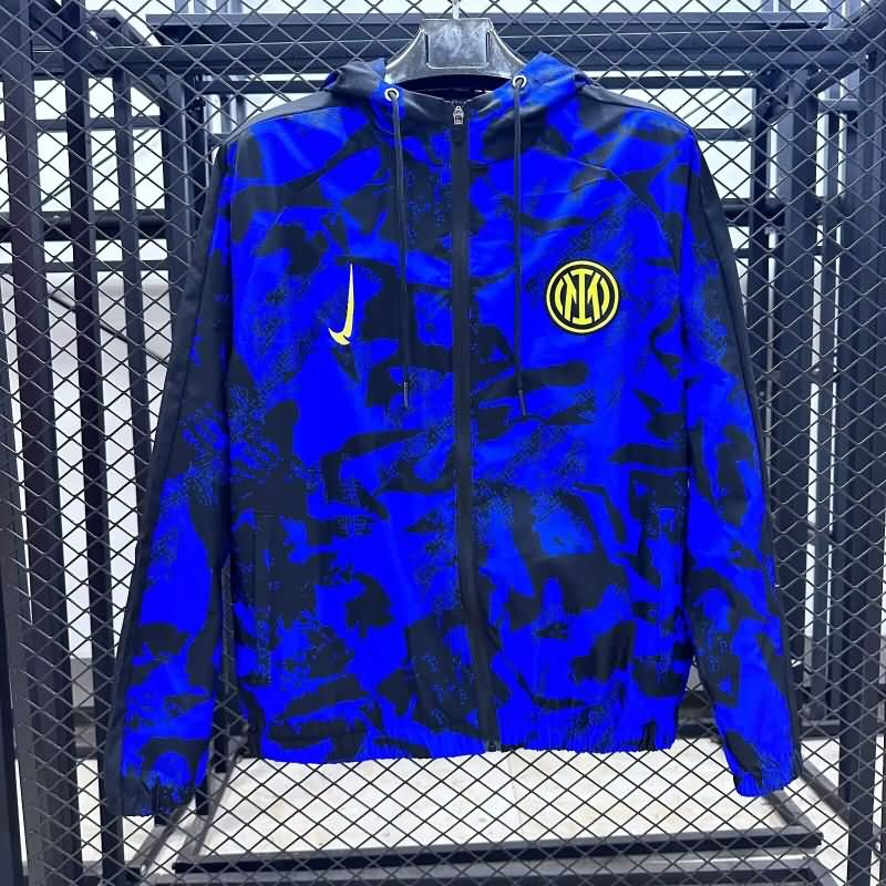 Thailand Quality(AAA) 24/25 Inter Milan Blue Soccer Windbreaker