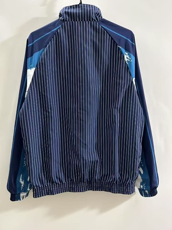 Thailand Quality(AAA) 24/25 Lazio Dark Blue Grey Reversible Soccer Windbreaker