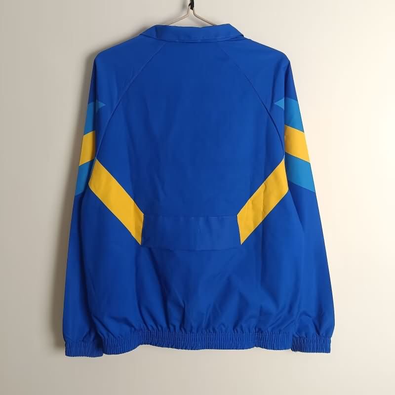 Thailand Quality(AAA) 24/25 Leeds United Blue Soccer Windbreaker