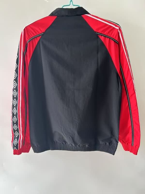 Thailand Quality(AAA) 24/25 Manchester United Black Soccer Windbreaker 04
