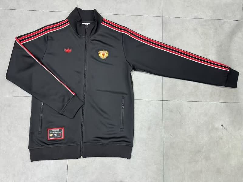 Thailand Quality(AAA) 24/25 Manchester United Black Soccer Jacket