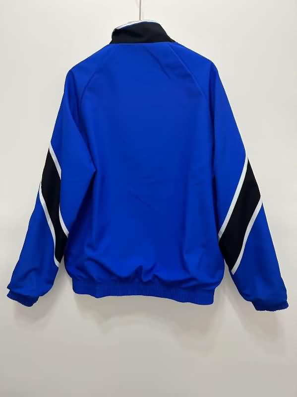 Thailand Quality(AAA) 24/25 Manchester United Blue Grey Reversible Soccer Windbreaker