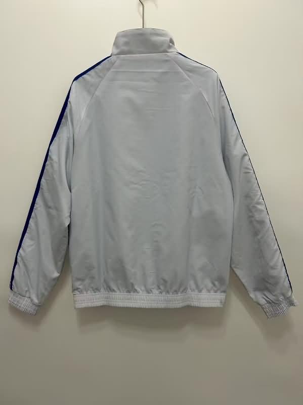 Thailand Quality(AAA) 24/25 Manchester United Blue Grey Reversible Soccer Windbreaker