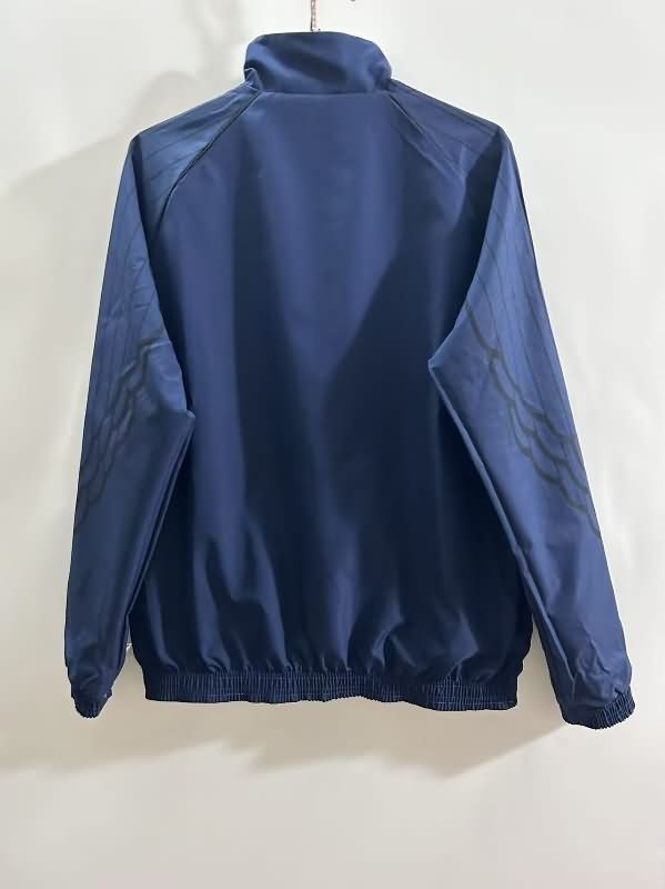 Thailand Quality(AAA) 24/25 Paris St Germain White Blue Reversible Soccer Windbreaker