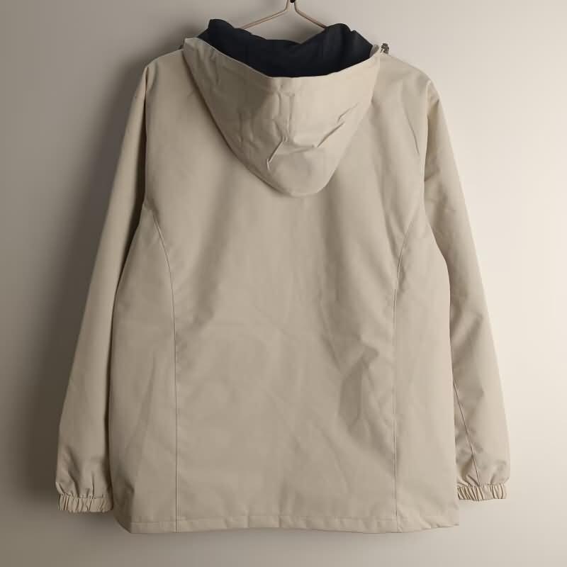 Thailand Quality(AAA) 24/25 Real Madrid Beige Soccer Windbreaker 02