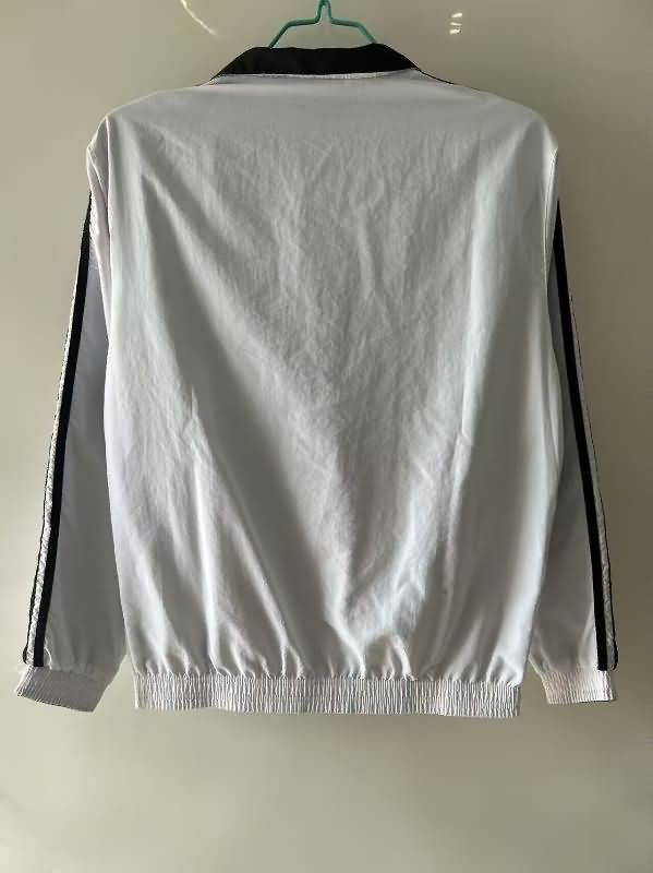 Thailand Quality(AAA) 24/25 Real Madrid Black White Reversible Soccer Windbreaker