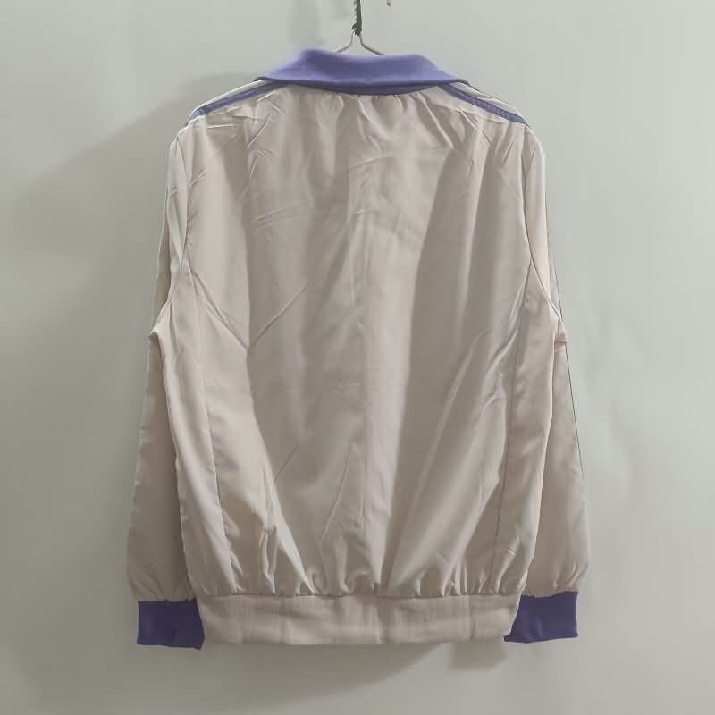 Thailand Quality(AAA) 24/25 Real Madrid Cream Soccer Windbreaker