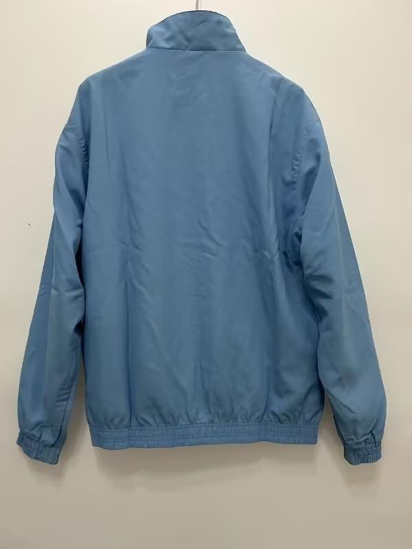 Thailand Quality(AAA) 24/25 Real Madrid Blue Dark Blue Reversible Soccer Windbreaker