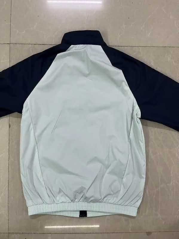 Thailand Quality(AAA) 24/25 Real Madrid Light Green Soccer Windbreaker