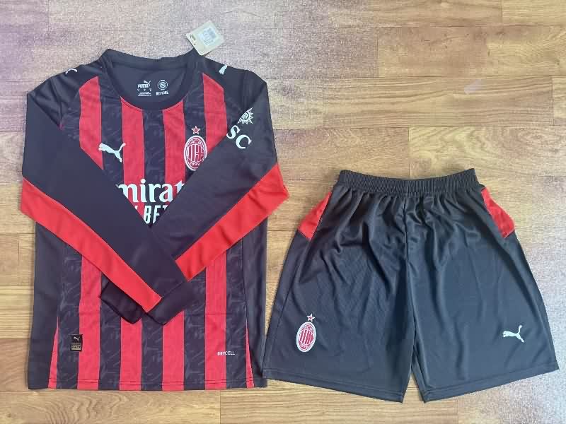 25/26 AC Milan Home Long Sleeve Soccer Jersey