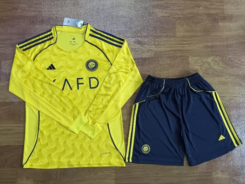 25/26 Al Nassr FC Home Long Sleeve Soccer Jersey 25/26 Al Nassr FC Home Long Sleeve Soccer Jersey