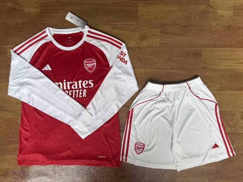 25/26 Arsenal Home Long Sleeve Soccer Jersey