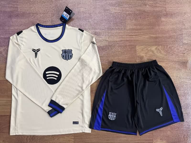 25/26 Barcelona Away Long Sleeve Soccer Jersey