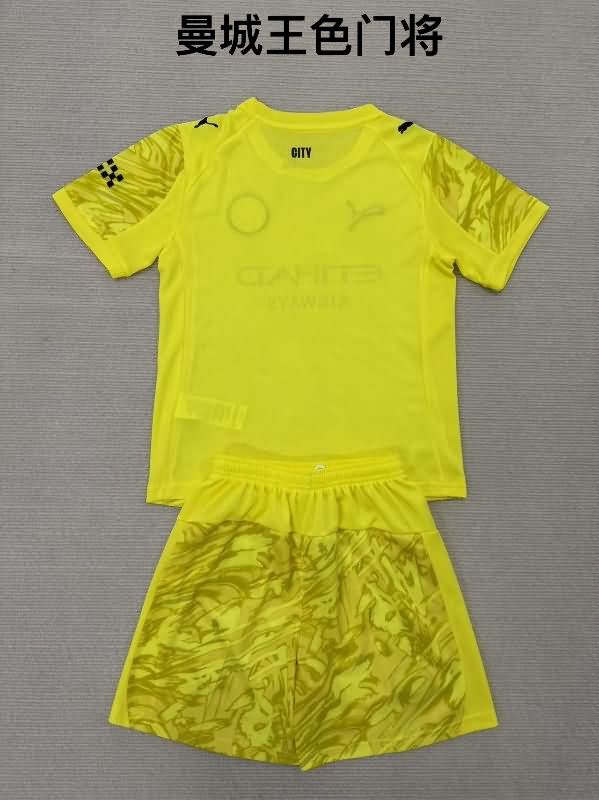 25/26 Manchester City Goalkeeper Yellow Soccer Jersey