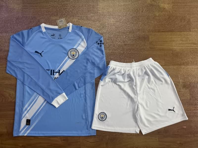 25/26 Manchester City Home Long Sleeve Soccer Jersey