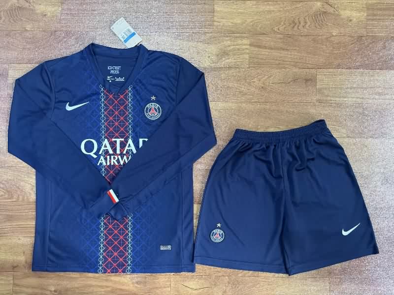 25/26 Paris St Germain Home Long Sleeve Soccer Jersey