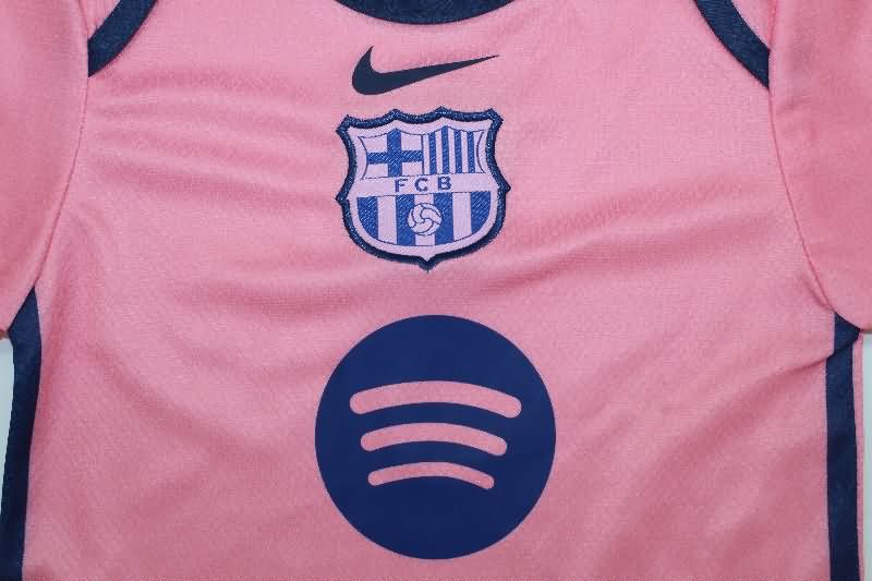 25/26 Barcelona Pink Baby Soccer Jerseys