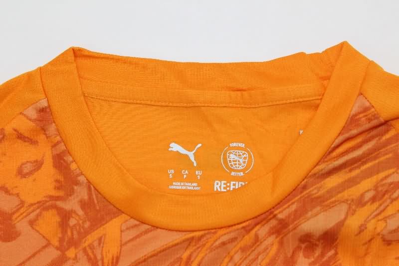 Thailand Quality(AAA) 25/26 AC Milan Goalkeeper Orange Soccer Jersey