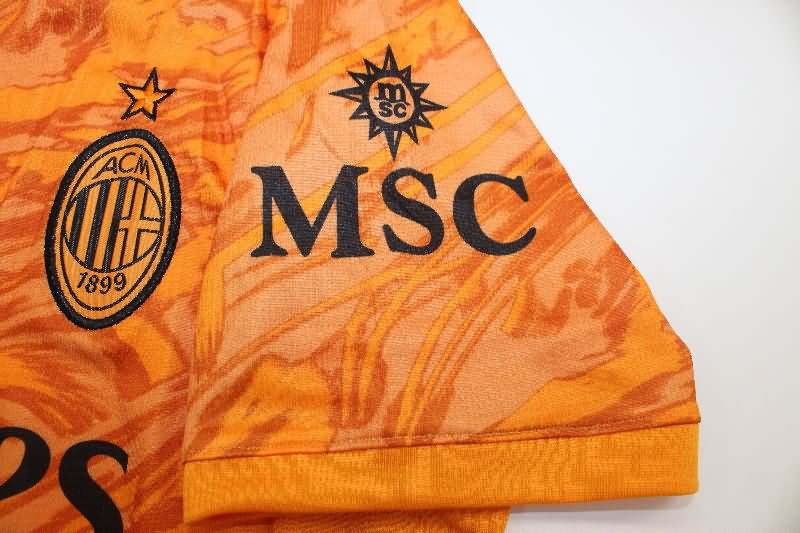 Thailand Quality(AAA) 25/26 AC Milan Goalkeeper Orange Soccer Jersey