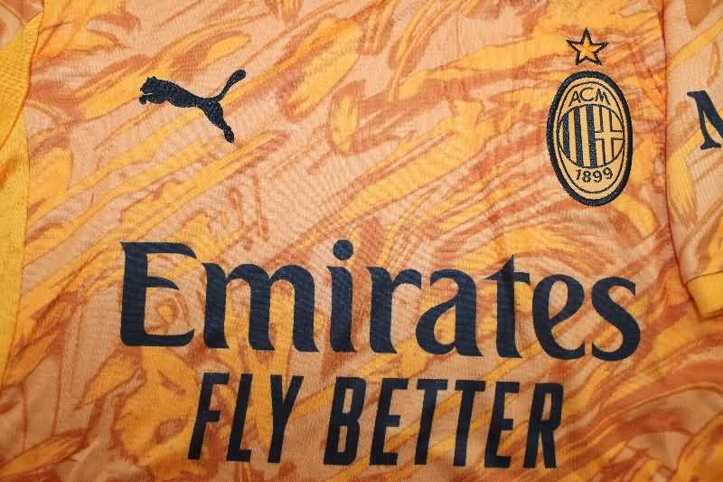 Thailand Quality(AAA) 25/26 AC Milan Goalkeeper Orange Soccer Jersey