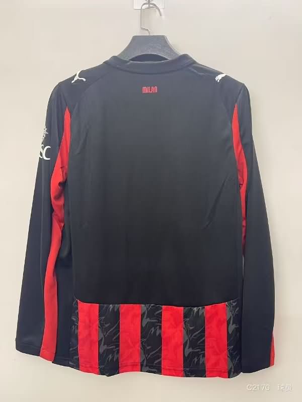 Thailand Quality(AAA) 25/26 AC Milan Home Long Sleeve Soccer Jersey Leaked