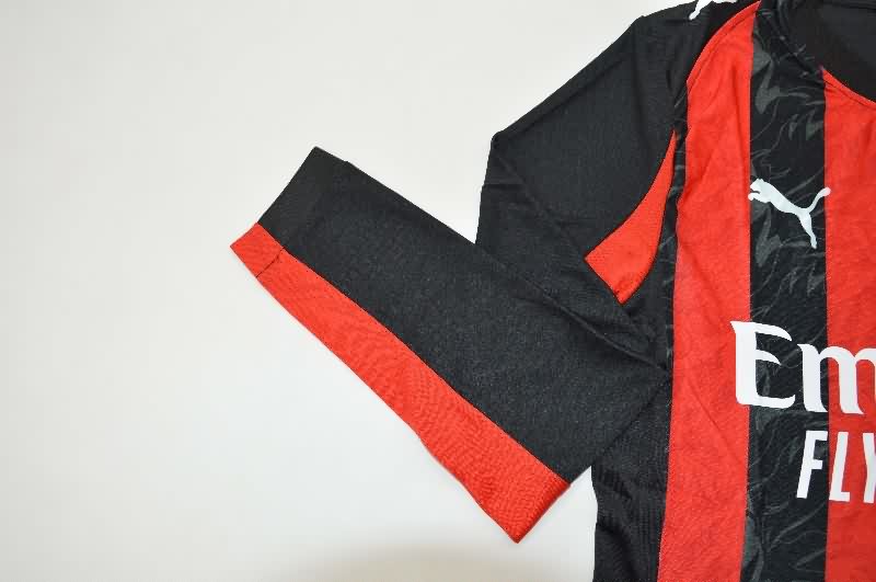 Thailand Quality(AAA) 25/26 AC Milan Home Long Sleeve Soccer Jersey (Player)