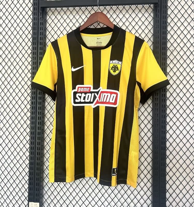 Thailand Quality(AAA) 25/26 AEKAthens Home Soccer Jersey