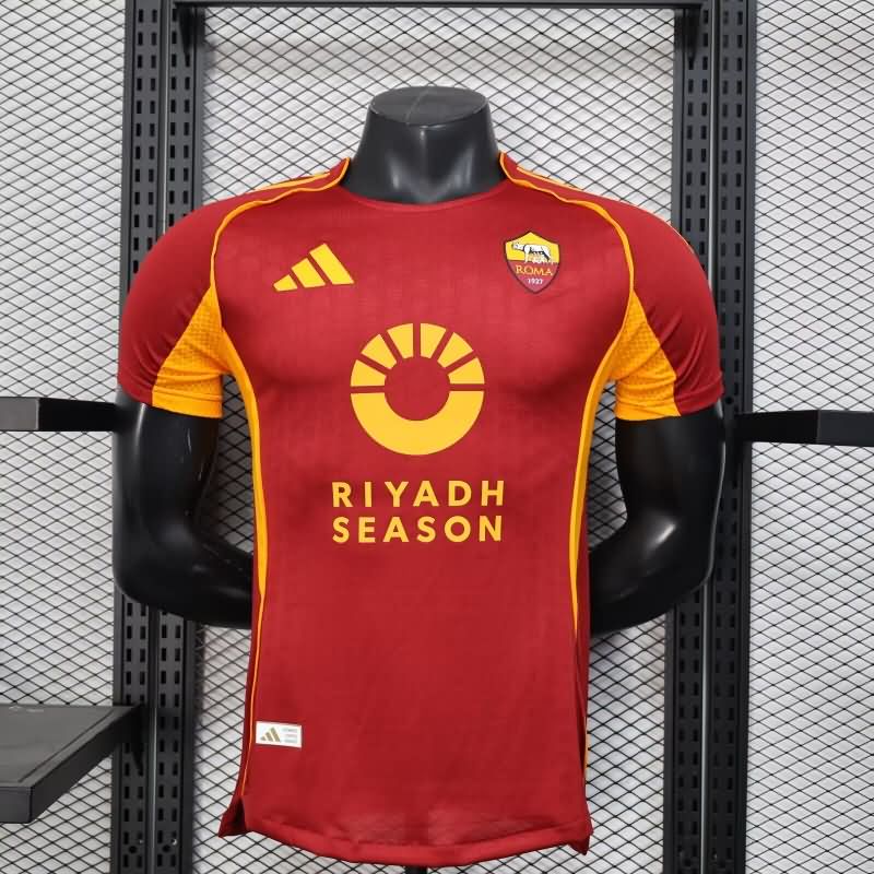 Thailand Quality(AAA) 25/26 AS Roma Home Soccer Jersey (Player)