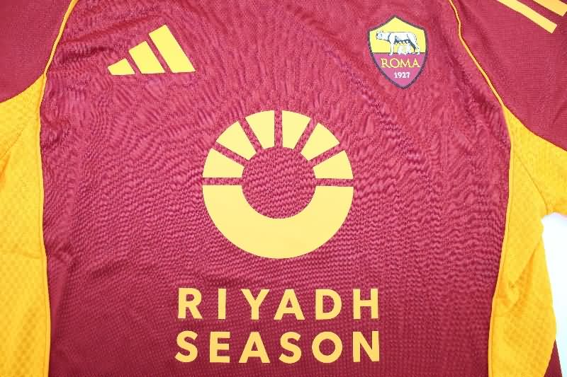 Thailand Quality(AAA) 25/26 AS Roma Home Soccer Jersey (Player)
