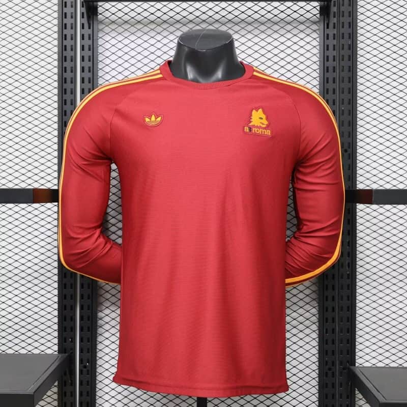 Thailand Quality(AAA) 25/26 AS Roma Red Long Sleeve Soccer Jersey