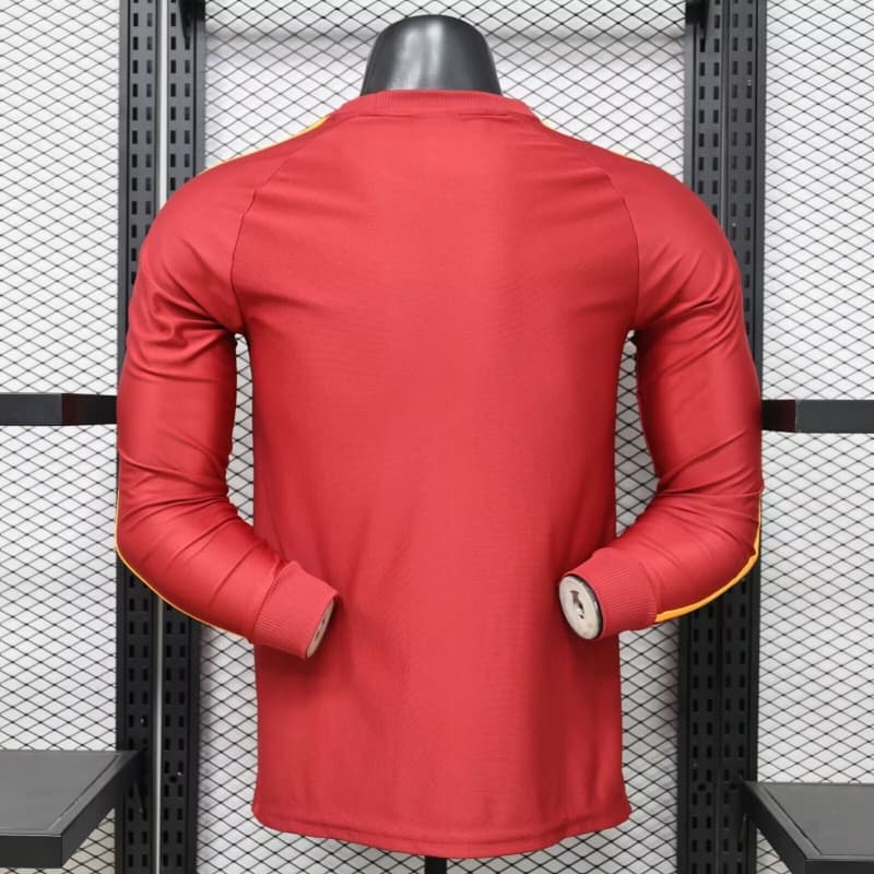 Thailand Quality(AAA) 25/26 AS Roma Red Long Sleeve Soccer Jersey