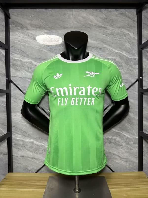 Thailand Quality(AAA) 25/26 Arsenal Goalkeeper Green Soccer Jersey(Player) Leaked