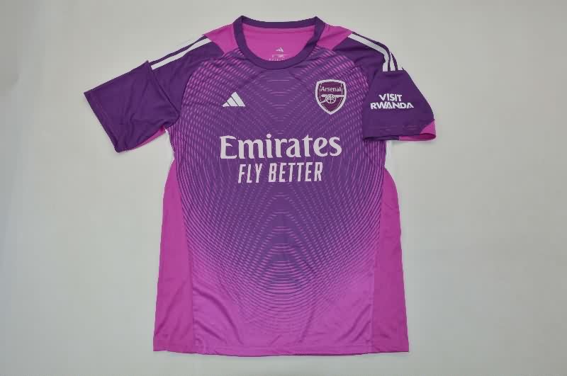 Thailand Quality(AAA) 25/26 Arsenal Goalkeeper Purple Soccer Jersey