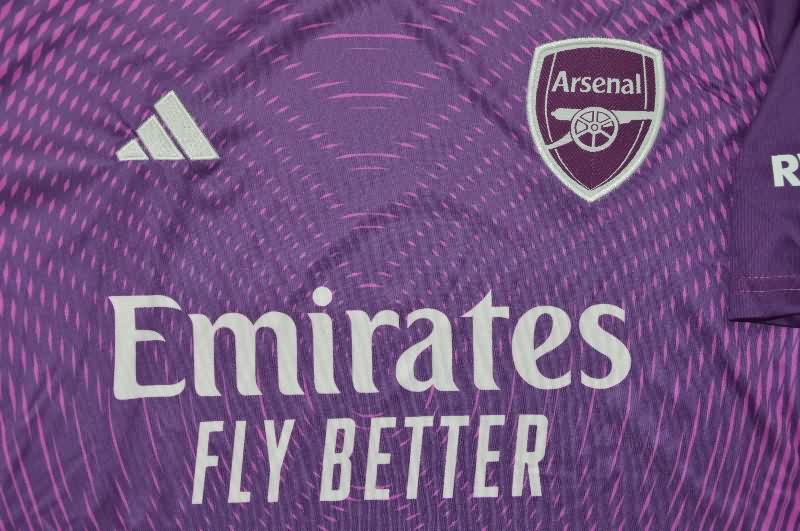 Thailand Quality(AAA) 25/26 Arsenal Goalkeeper Purple Soccer Jersey