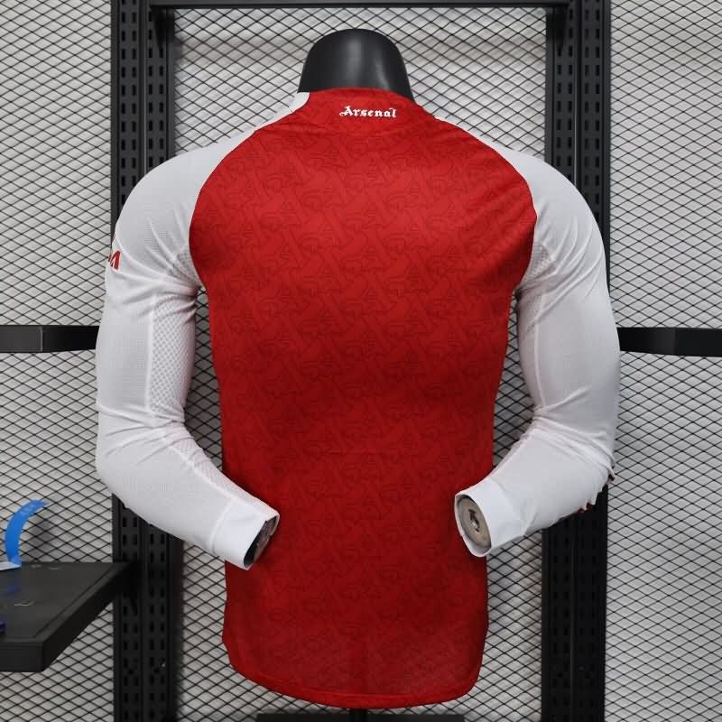 Thailand Quality(AAA) 25/26 Arsenal Home Long Sleeve Soccer Jersey(Player) Leaked