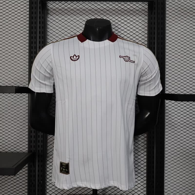 Thailand Quality(AAA) 25/26 Arsenal White Soccer Jersey(Player)
