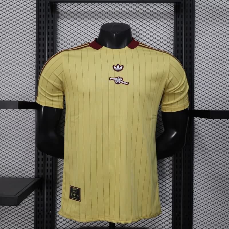 Thailand Quality(AAA) 25/26 Arsenal Yellow Soccer Jersey(Player)