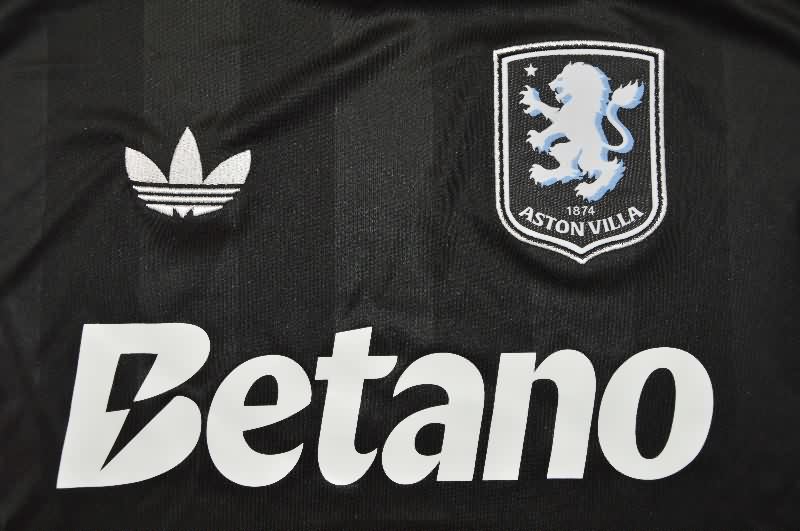 Thailand Quality(AAA) 25/26 Aston Villa Goalkeeper Black Soccer Jersey