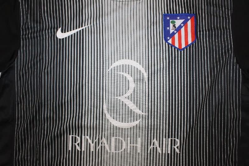 Thailand Quality(AAA) 25/26 Atletico Madrid Goalkeeper Black Soccer Jersey
