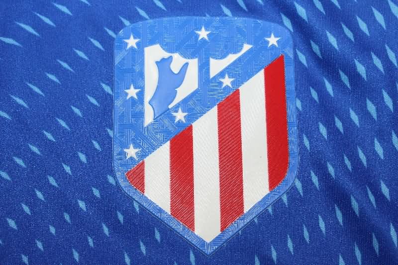 Thailand Quality(AAA) 25/26 Atletico Madrid Goalkeeper Blue Soccer Jersey