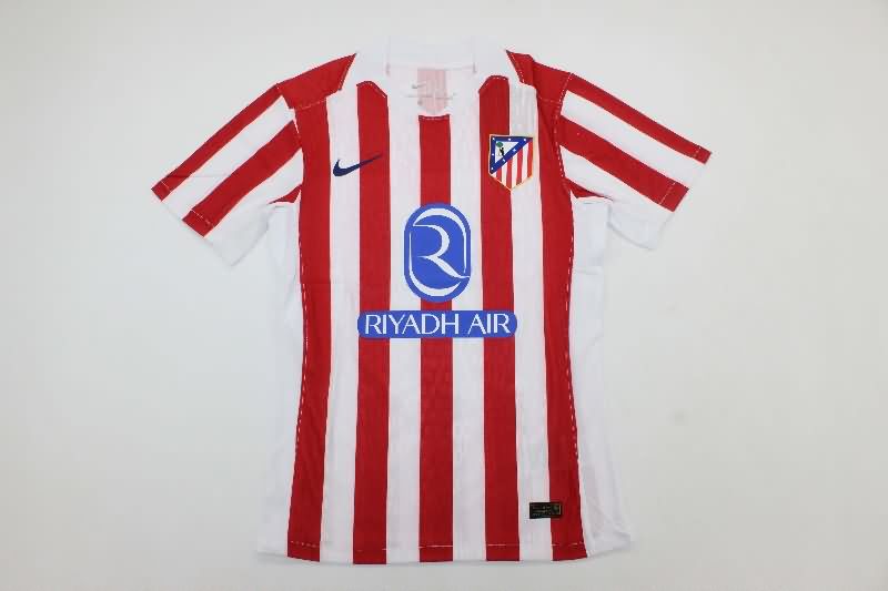 Thailand Quality(AAA) 25/26 Atletico Madrid Home Soccer Jersey (Player)