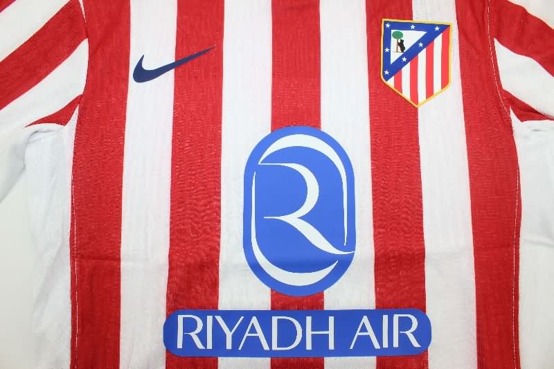 Thailand Quality(AAA) 25/26 Atletico Madrid Home Soccer Jersey (Player)